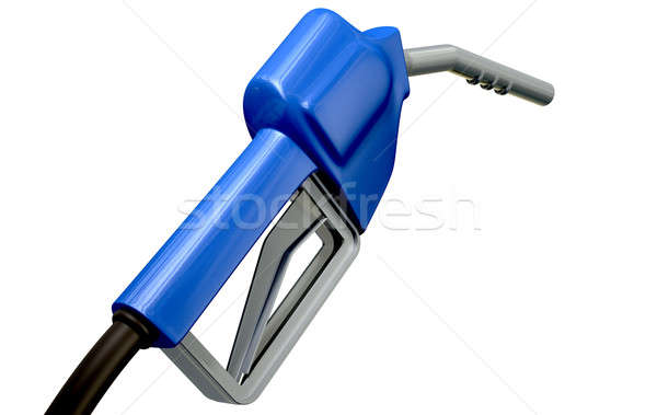 Gasolina manejar boquilla atrás regular azul Foto stock © albund