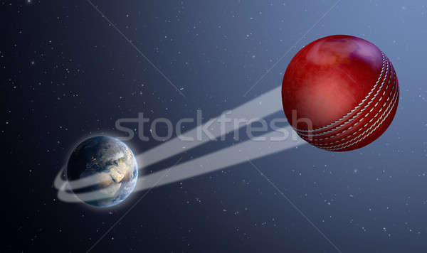 地球 球 空間 顯示 紅色 商業照片 © albund