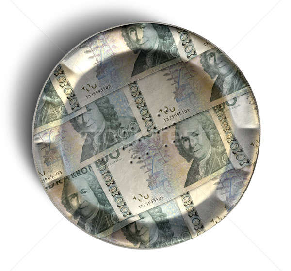 Money Pie Swedish Kronor Stock photo © albund