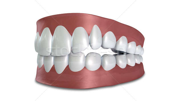 Teeth Set Closed Isolated Stock photo © albund