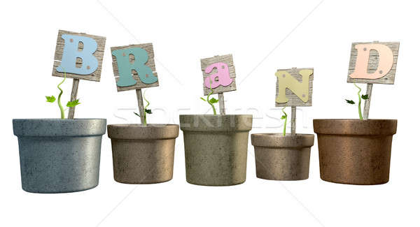 Grow Your Brand Flowerpot Stock photo © albund