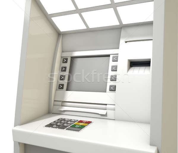 Atm fasada widoku ekranu Zdjęcia stock © albund