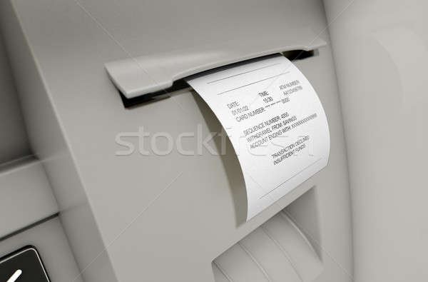 ATM Slip Declined Receipt Stock photo © albund