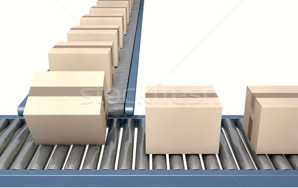 коробки регулярный картона изолированный белый студию Сток-фото © albund