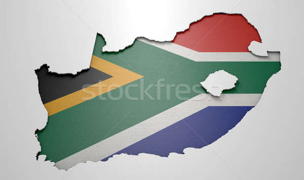 Stockfoto: Land · kaart · zuiden · afrika · vorm · kleuren