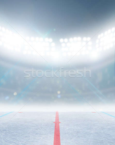 Jégkorong pálya stadion általános jég fagyott Stock fotó © albund