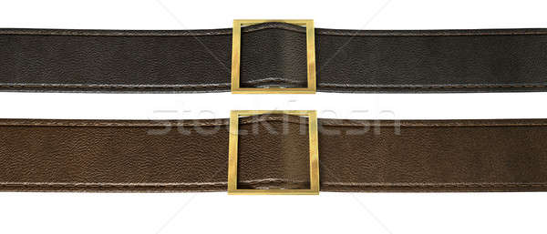Cintura fibbia due pelle nero Foto d'archivio © albund
