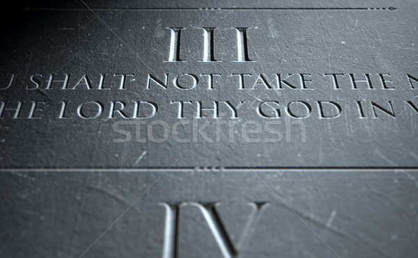 Harmadik 3d render közelkép tíz kő tabletta Stock fotó © albund