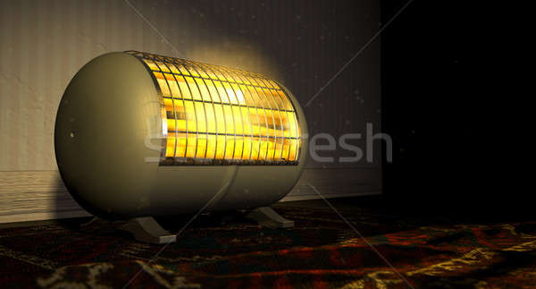 Vintage Heater On Persian Carpet Stock photo © albund