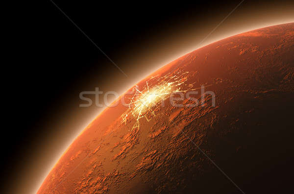Colonization of Mars Stock photo © albund