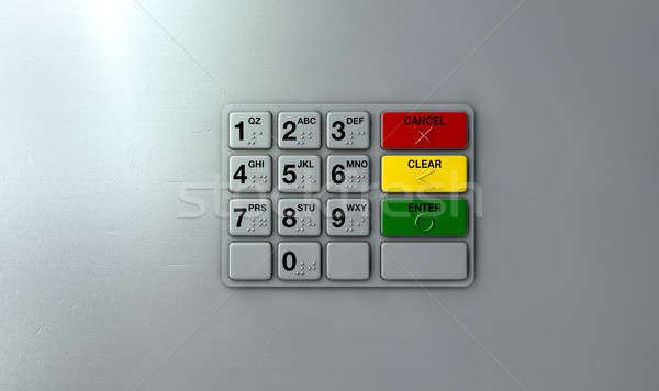 ATM Keypad Closeup Stock photo © albund