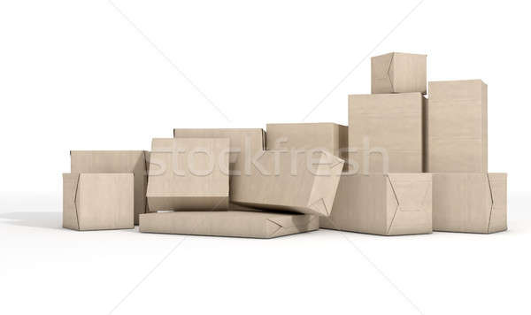 Scattered Box Parcels Stock photo © albund