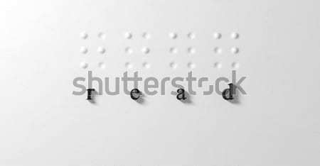 Braille Concept Read And Letters Stock photo © albund