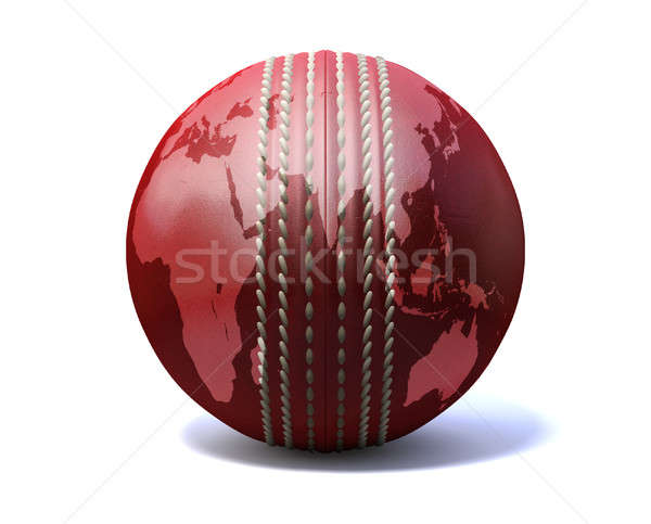 Cricket Ball World Map Stock photo © albund