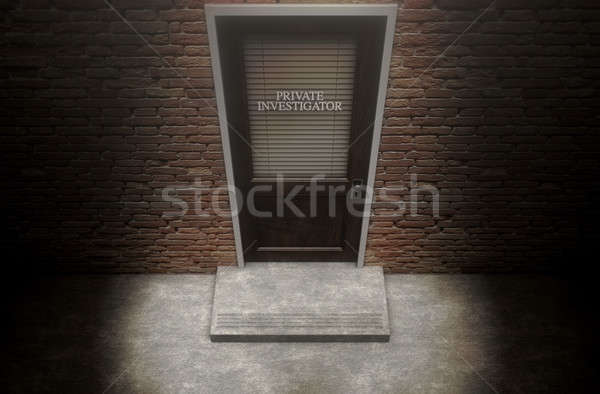 Private Eye Door Outside Stock photo © albund