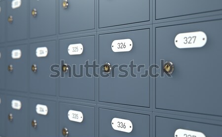 почтовое отделение коробки 3d визуализации банка почты один Сток-фото © albund