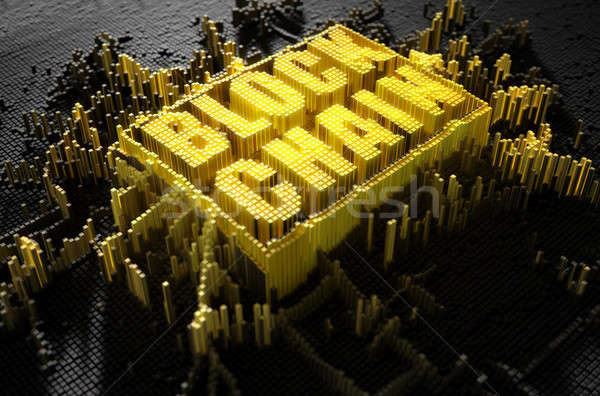 Pixel Block Chain Stock photo © albund