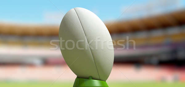 Rugby Ball In A Stadium Daytime Stock photo © albund