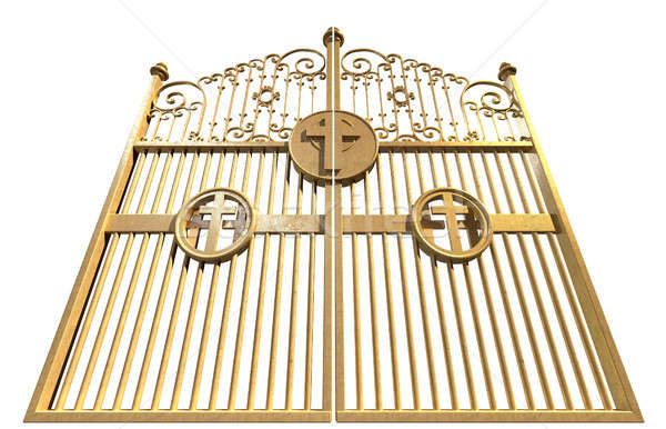 Heavens Golden Gates Isolated Stock photo © albund