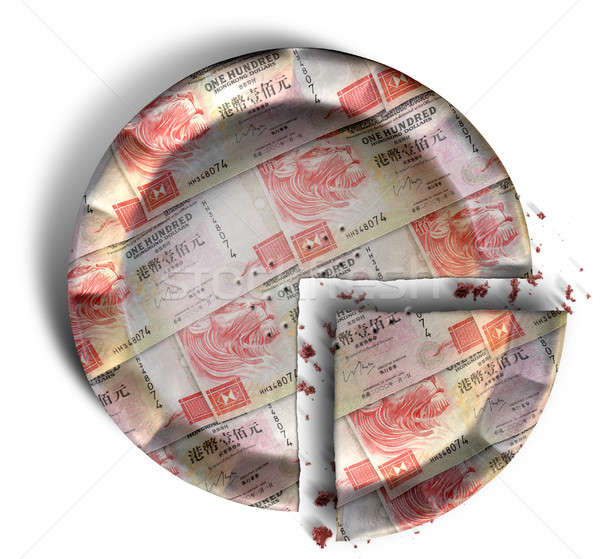 Slice Of Hong Kong Dollar Money Pie Stock photo © albund