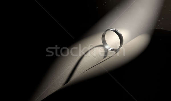 Ring And Heart Shaped Shadow Stock photo © albund