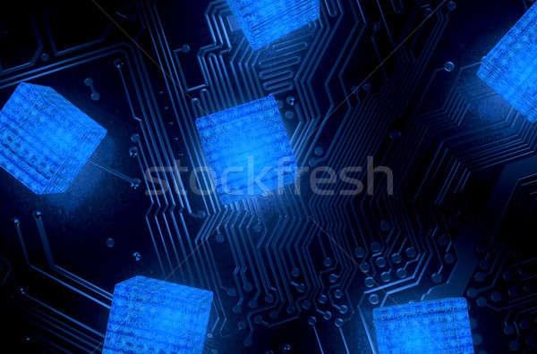 Blockchain Data Network Stock photo © albund