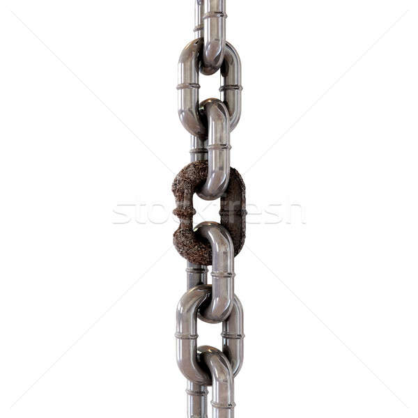 Schwach Link hängen Kette Werkzeuge dunkel Stock foto © albund