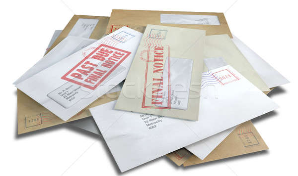 Debt Envelope Scattered Stack Stock photo © albund