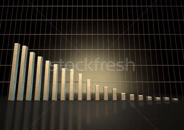 Oszlopdiagram trend absztrakt közelkép aranyrúd grafikon Stock fotó © albund