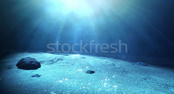 Subaquático mar piso cena fundo oceano Foto stock © albund