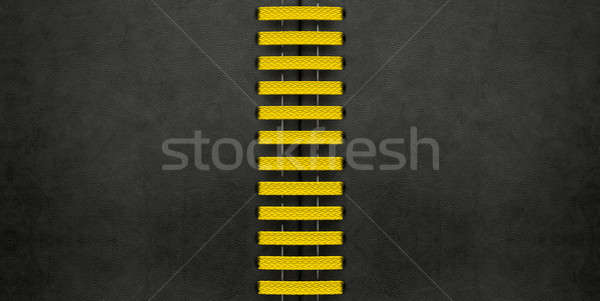 Yellow Laced Up Black Leather Stock photo © albund