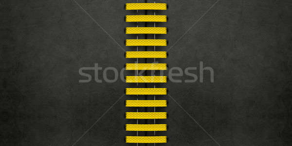 Yellow Laced Up Black Leather Stock photo © albund