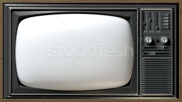 Vintage TV Flat Stock photo © albund