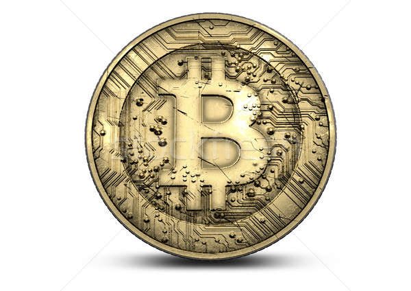 Bitcoin digitale valuta moneta Foto d'archivio © albund