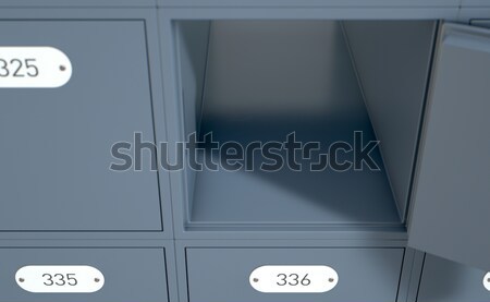 Postamt Boxen 3d render Bank Mail ein Stock foto © albund