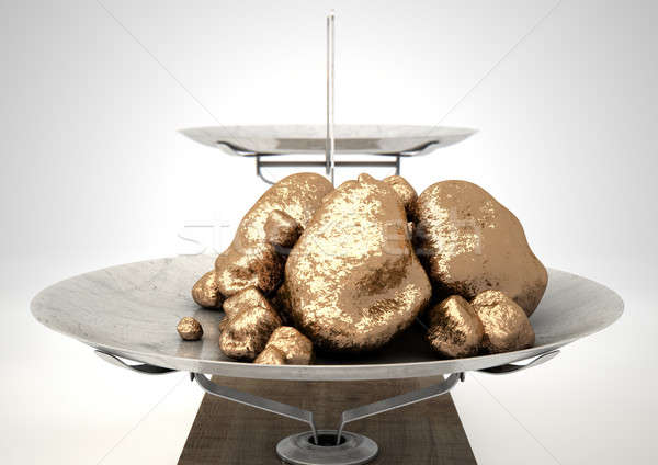 Scale And Gold Nuggets Stock photo © albund