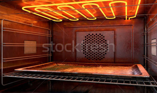 Inside The oven Stock photo © albund