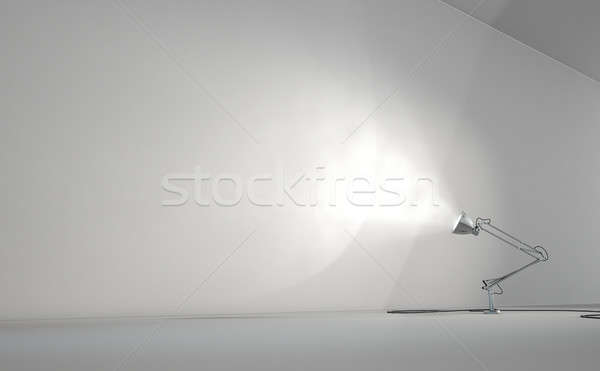 Vintage Lamp Illuminating wall Stock photo © albund