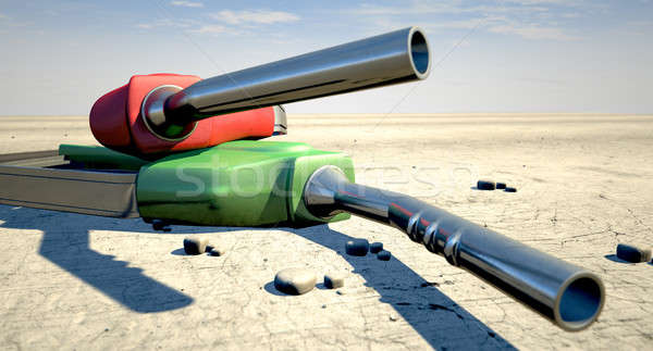 Petrol Nozzles In The Desert Stock photo © albund