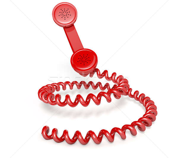 Handset And Coiled Cord Stock photo © albund