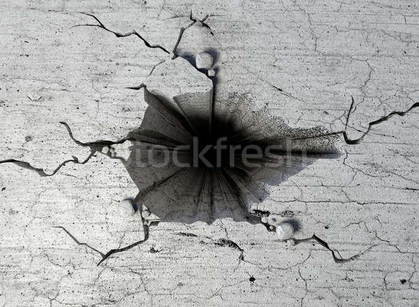 Hole In The Cracked Ground Stock photo © albund
