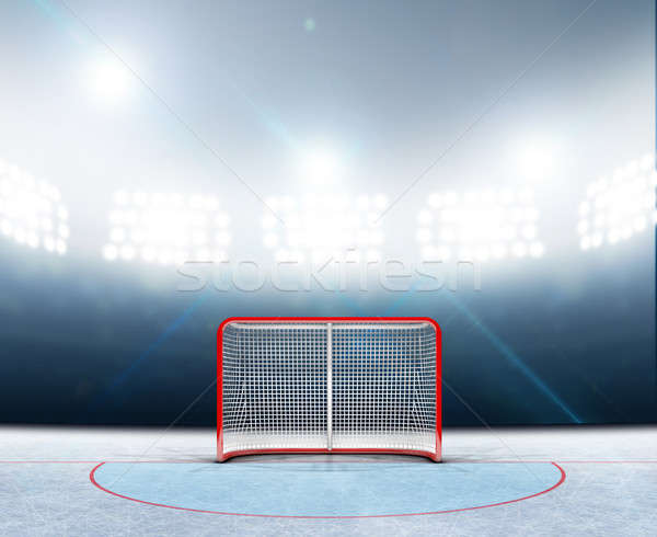 Hockey sobre hielo objetivos estadio 3d rojo Foto stock © albund