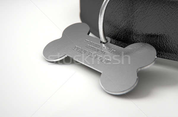 Leather Collar With Tag Stock photo © albund