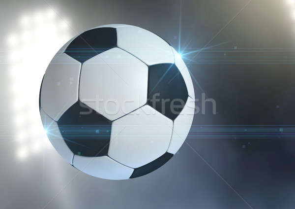 Pelota vuelo aire regular balón de fútbol aire libre Foto stock © albund