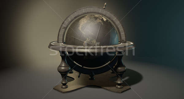 Vintage mundo globo ornamento isolado Foto stock © albund