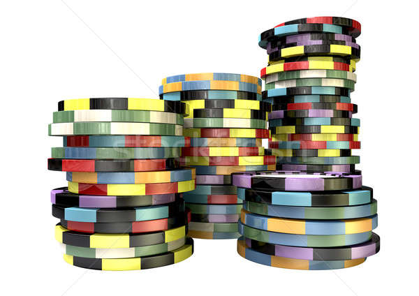 Casino Chip Stacks Front Stock photo © albund