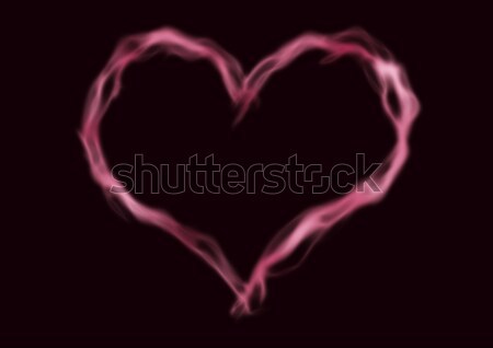 [[stock_photo]]: Vapeur · forme · de · coeur · rouge · fumée · noir