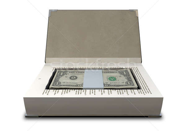 Concealed Cash In A Book Front Stock photo © albund