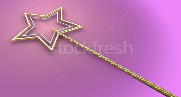 Arany ezüst varázspálca mutat mitikus csillagok Stock fotó © albund