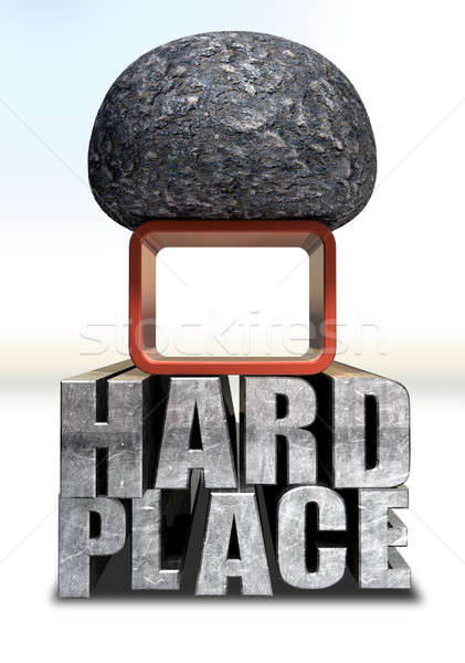 Caught Between A Rock And A Hard Place Stock photo © albund